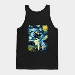 Pug Starry Night Tank Top